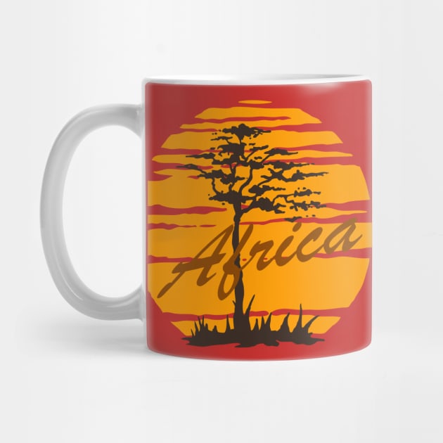 Africa Acacia Savanna Sunset by Hariolf´s Mega Store